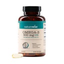 NatureWise Omega 3 Fish Oil - 500 mg na tabletkę - EPA & DHA - Immune Support, Brain Health & Optimal Wellness - Gluten i Soy Free, Non-GMO - 90 Softgels [3- Month Supply]