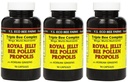 Y.S. Eco Bee Farms, (3 Pack) Royal Jelly, Bee Pollen, Propolis, Plus Koreański Ginseng, 90 Kapsułki