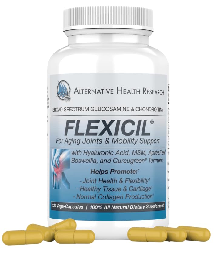 Flexicil Advanced Joint Mobility & Support Budapest 124; Glukozamina, Chondroitin, MSM, kwas hialuronowy, Turmeric, Boswellia Budapest 124; Broad- Spectrum Bio- Enhanced Ingredients Budapest 124; 120 Vege- Capsules Budapest 124; 30- Day Supply