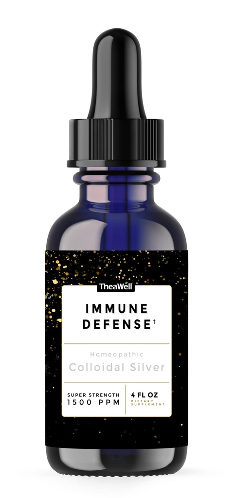 Colloidal Silver 1500 PPM, Koncentracja Super- Siła, Immune Defense, Wysokiej klasy łagodne srebrne białko (4.00 Fl Oz, 4.00, Fl Oz) przez TheaWell