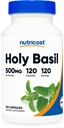 Nutricost Święty Basil kapsułki 500mg, 120 Kapsułki wegetariańskie - Gluten Free, Non-GMO