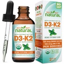 Dlaczego nie naturalna organiczna witamina D3 K2 (MK- 7) Krople płynne, 5000 j.m. podjęzykowego D3 z oleju kokosowego MCT, dla silnych kości i zębów, Serce i wsparcie immunologiczne