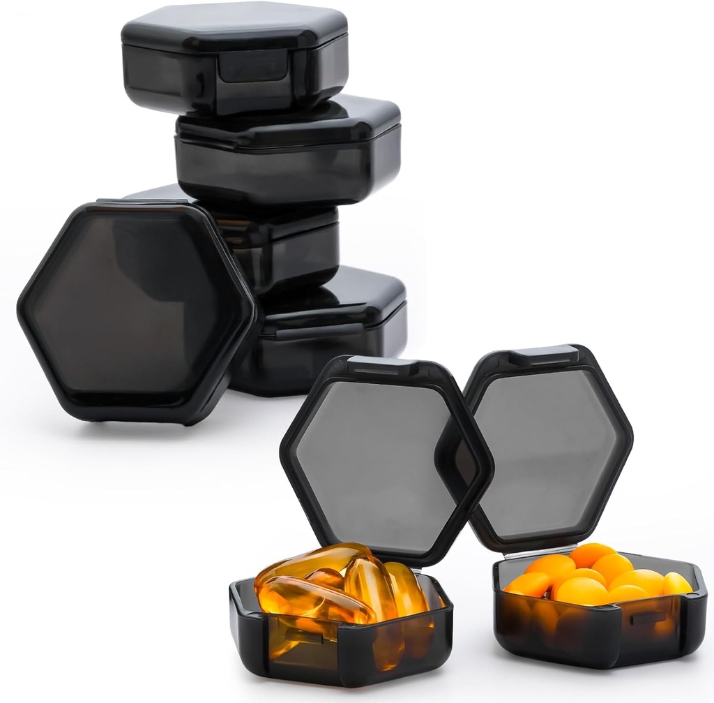 Małe pudełko na pióro, 7 paczek na pióro, przenośny BPA Free Mini Organizator do torebki kieszonkowej, Daily Medicine witaminy pojemnik, olej rybny i suplement przechowywania