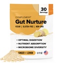 Komplement Gut Nurture Prebiotic + Postbiotic Superfood Proszek do Leaky Gut Naprawa, Probiotyki dla zdrowia trawiennego - Ginger Root - 30 Służenia