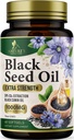 Black Seed Oil Softgels 1000mg - Premium Nigella Sativa Blackseed, Pure Natural Black Cmin Seed Oil & Antioksydant for Skin & Immune Support - Nie GMO, Butelki w suplemencie USA - 60 Softgels