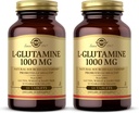 Solgar L- glutamina 1000 mg, 60 tabletek (opakowanie po 2) - Naturalna żywność dla mięśni - Promotes przewodu pokarmowego (GI) Zdrowie - Wspiera zdrowie mózgu - Non-GMO, Wegan, Gluten Free, Kosher - 60 Całość Sług