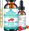 Triple Magnezu Complex, 500mg Magnezu Glicynian, Cytrat i jabłczan w. Witamina D3 K2, Chelated Forms Wysoka Absorpcja, Liquid Magnezu Complex w / B6 Cynk dla kości, Sen, Serce, Energia Nerve