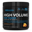 PEScience High Volume Free Pre Workout Pump Powder, Azot tlenku azotu z L Citruline & L Azotan argininy, Non-Stim Precuting dla mężczyzn i kobiet, 36 Scoops, Sour Peach Candy