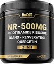NAD + Suplement z Nikotynamidem Riboside, Resveratrol, Quercetin - 90 Count - 90 Days Supply