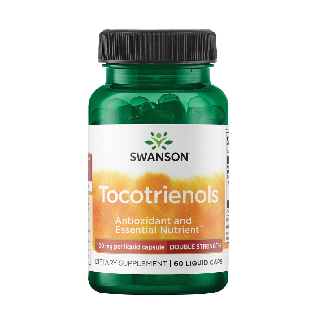 Swanson Double Strength Tocotrienols - Przeciwutleniacz - (60 Kapsułek płynnych, 100 mg każdy)