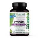 EMRALD LABS Prenatal 1 - Daily Multi - Prenatal Multivitamine with Methylled Folate, Żelazko, Whole- Food Blend & More - Soy- Free, Gluten- Free - 60 Kapsułki roślinne