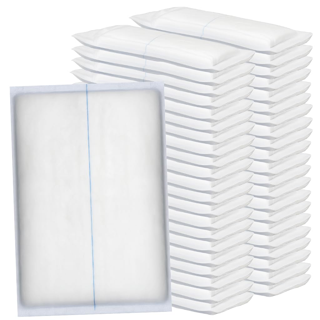 Vakly ABD Pads 5x9 Sterile (50 Pack) – Abdominal Combine Gauze Pads, Extra High Absorbency Non-Adherent Wound Dressing for Heavy Drainage & First Aid, Individually Wrapped