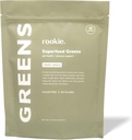Rookie Wellness Zieloni + Superfoods - Zieloni Superfoods napój proszkowy Made with Whole Food Sourced Ingredients Zawiera witaminy, Probiotyki, Przeciwutleniacze i Baobab Fiber (30 Sług, Jabłko Crisp)