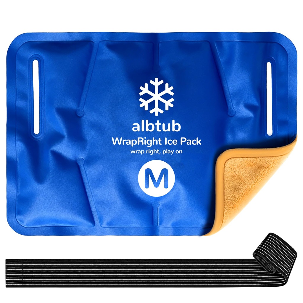 WrapRight Ice Pack for Injuries Reusable with Bandage for Multiple Joints