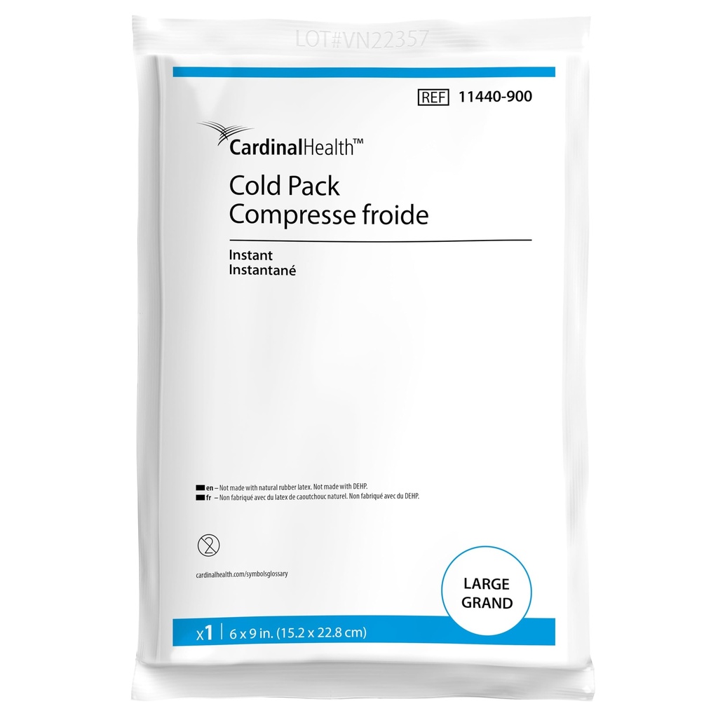 Cardinal Health™ Instant Cold Pack, Large, 6 x 9IN, Case of 16