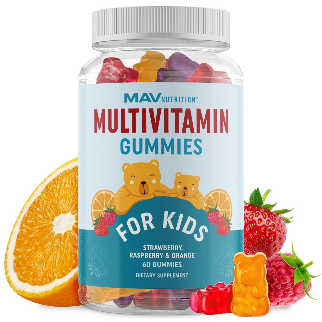 Kids Multivitamin Gummies message 124; Witaminy A, B, C, D & Zinc for Immunitet, Wzrost & Rozwój 124; Daily Multivitamin for Children Ages 2 + Daily Multivitamins for Children Age 124; Non-GMO, Third-Party Tested Mieszane Suplement Owocowy 124; 60 Gummies