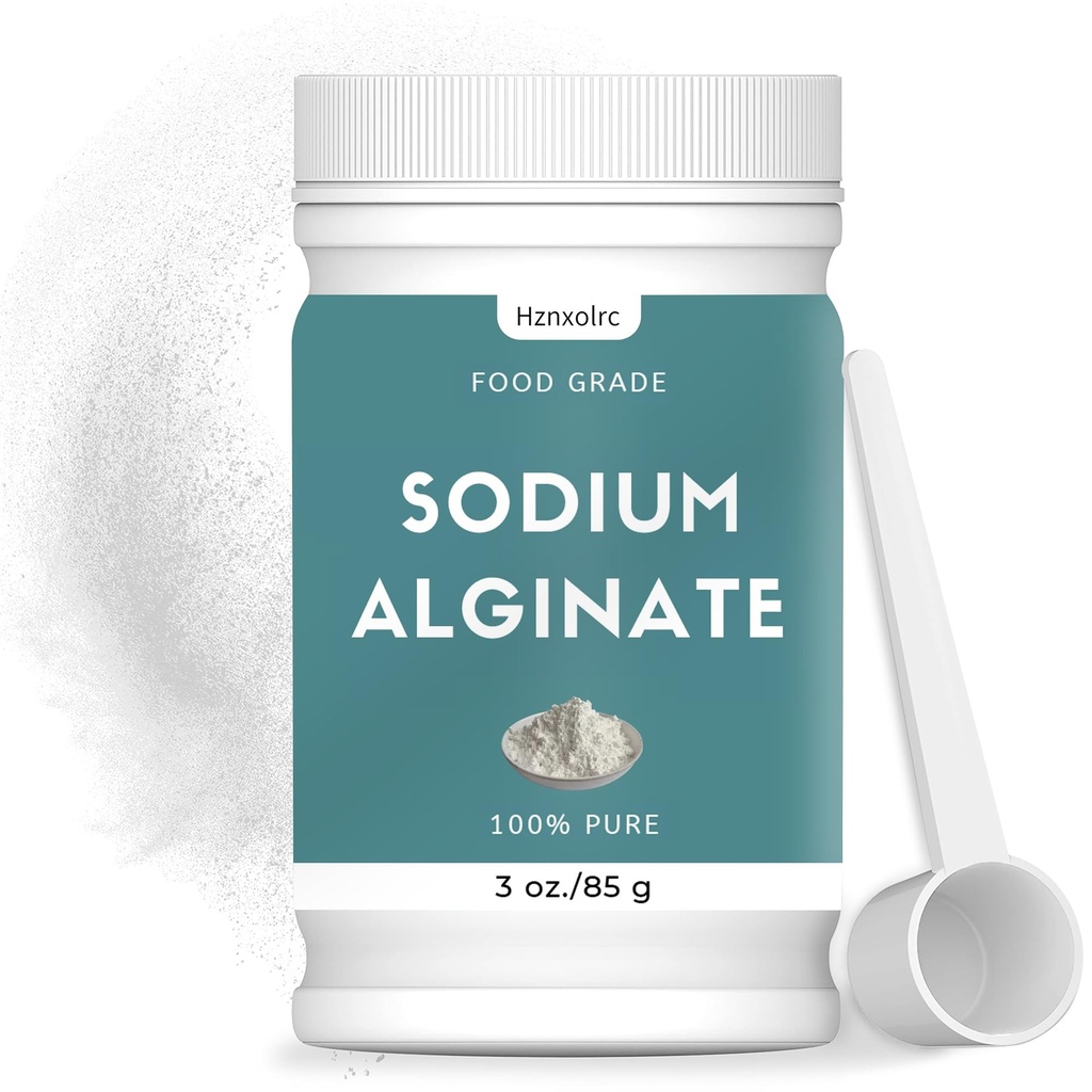 3 oz Sodium Alginate Powder Food Grade, 100% Pure