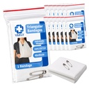 Vakly Triangular Bandages 40 x 40 x 56 in (12 Pack) – First Aid Triangle Sling & Splint Bandage with Safety Pins, Non-Woven Cotton Emergency Arm Support