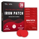 TOLEVITA Iron Patches – 36 Circle-Shaped Patches Plus – Energy, Focus & Daily Wellness – Easy-to-Use for Active Lifestyles
