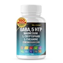 GABA 5- HTP L- Tryptofan L- Theanine Witamina D3 Witamina B6 Święty Bazylia Walerian Rumianek Ginkgo Biloba Ginger -150 Kapsule- Made in USA