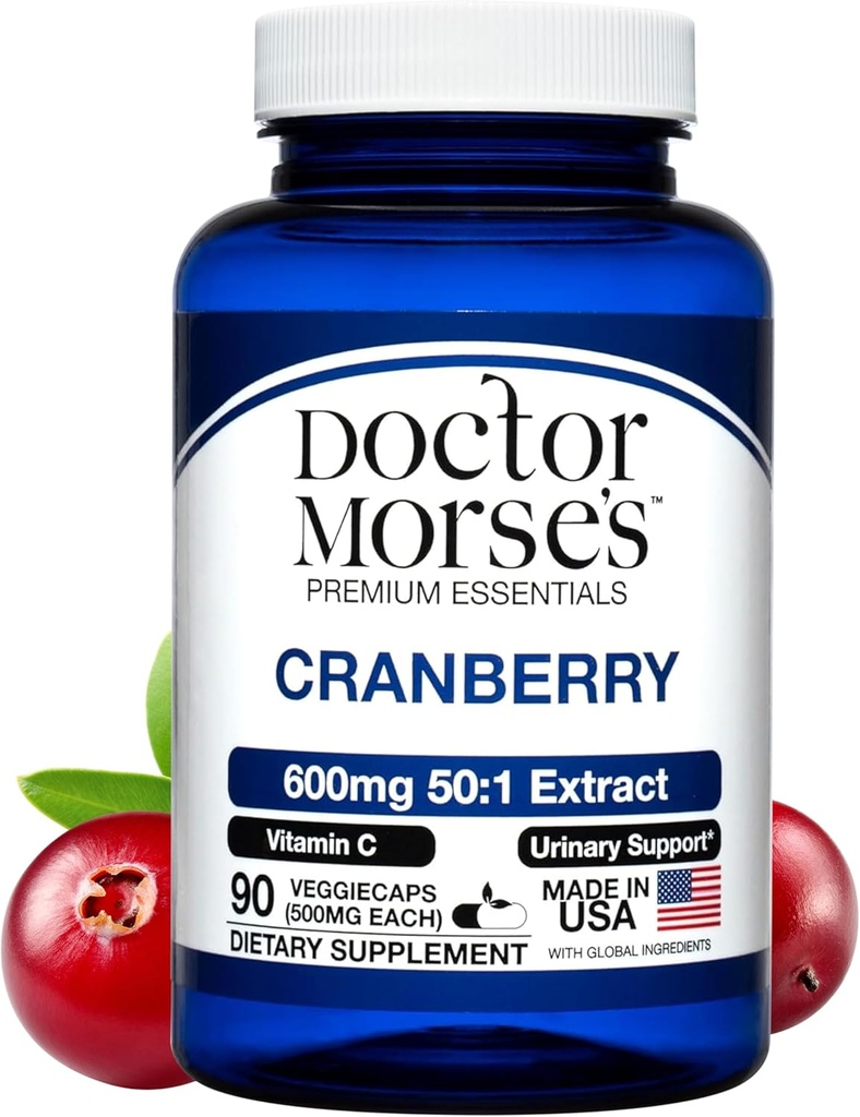Pigułki suplementu żurawinowego dla kobiet i mężczyzn, 30000mg Siła, Urynary Tract Support z witaminą C, Made in FDA- Zarejestrowany, NSF- Certified Facility, Ogólne wsparcie zdrowia, 90 Kapsułki