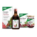 Floradix Iron & Herbs (16.9 oz) & Salus Red Beet Crystals (7 oz) - Żelazo suplement do zdrowej energii Wsparcie * & Organic Nutritional Beet Root Drink Mix