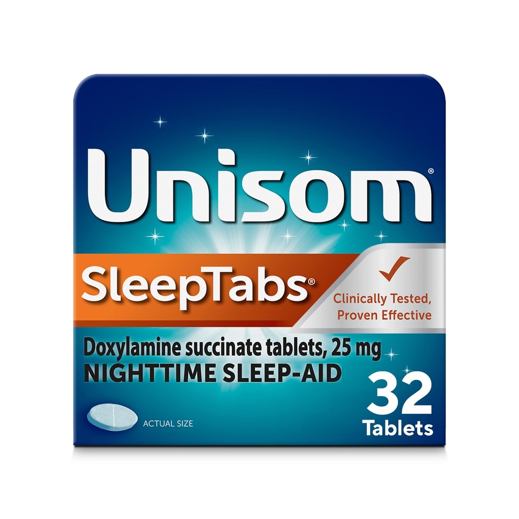 Unisom SleepTabs, Nighttime Sleep- aid, Doxylamine Succinate, 32 tabletki