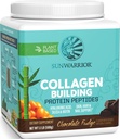 Sunwarrior Vegan Collagen Building Powder Protein Peptide with Biotin Vitamin C Hyaluronic Acid for Hair Skin Nail Dairy Free Gluten Free | Chocolate