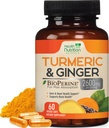 Kurkumina Kurkumina suplement 2600mg - z organiczną Ginger & Turmeric, 95% Kurkuminoidy, BioPerine Black Pepper dla najlepszej absorpcji, Natural 's Vegan Joint Support, Non-GMO, Butelkowane w USA - 60 Kapsułki