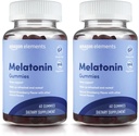 Elementy - Melatonina 10 mg Gumiaki, Wspiera Restful Sleep, Truskawka, 60 Count (Wcześniej Revly) (Opakowanie 2)