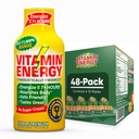 Witamina Energy B12 11 000% Dodatkowa moc energia strzał Mango 48 Pack, 260mg naturalna kofeina, B12 & B6, Nootropowe Focus, Witalność, Zero Cukier, Gluten- Free, Wegan, Kosher, 1.93 fl oz