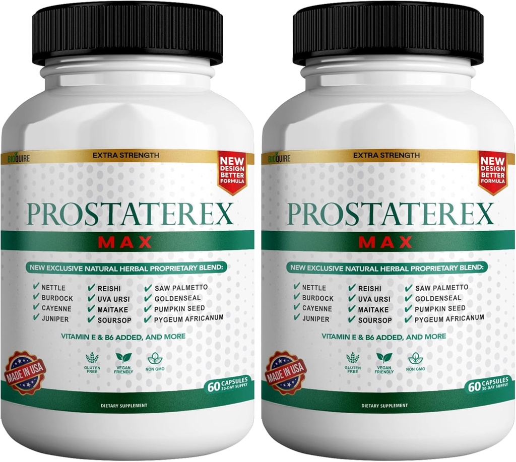 ProstateRex Max Extra Siła Prostate suplement wsparcia zdrowia, Saw Palmetto, Vegan, Non-GMO, Gluten- Free - 120 kapsułki (2)
