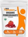 BulkSupplements.com Organic Pomegranate Powder - Suplement do Pomegranatu do wsparcia immunologicznego, Suplement Ziołowy - Gluten Free, 5g per Serving, 1kg (2,2 kg) (Opakowanie po 1)