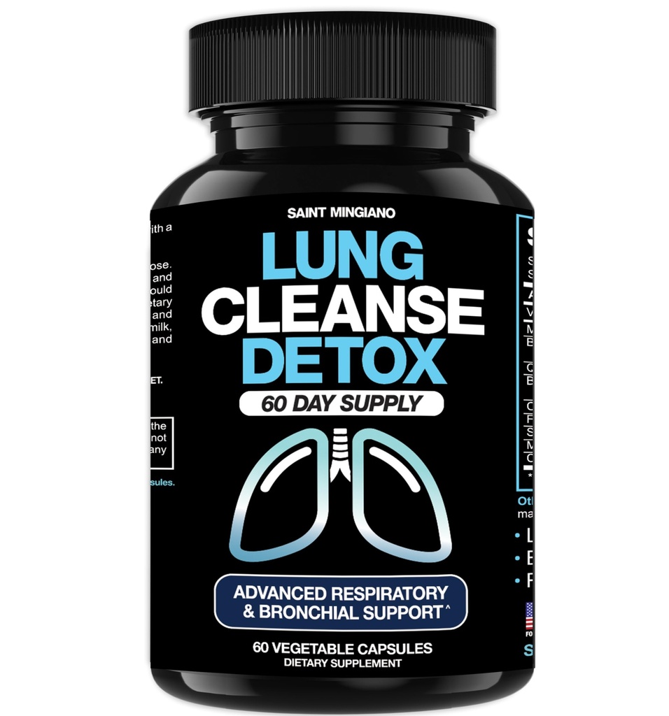 Lung Cleanse Detox, 60 dzień Cleanse - Wspiera Lung Health W Bronchial & Systemy oddechowe - Zakończ i przestań Palenie AIDS - Detox ziołowy dla płuc