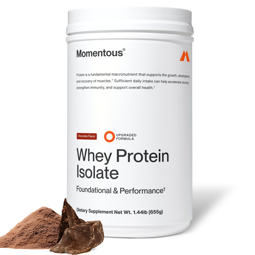 Momentous Esential Grass- Fed Protein Serwatka w proszku - 20 g Białko izolatu serwatki - NSF Certified for Sport - Glutential Free - 24 Służenia dla Esential Everyday Use - Czekolada - Pakiet może Wary