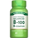 Nature 's Truth Witamina B Kompleks Bilans 124; 60 Kapsułki 124; Wysoka potencja B- 100 Bilans 124; Non-GMO & Gluten