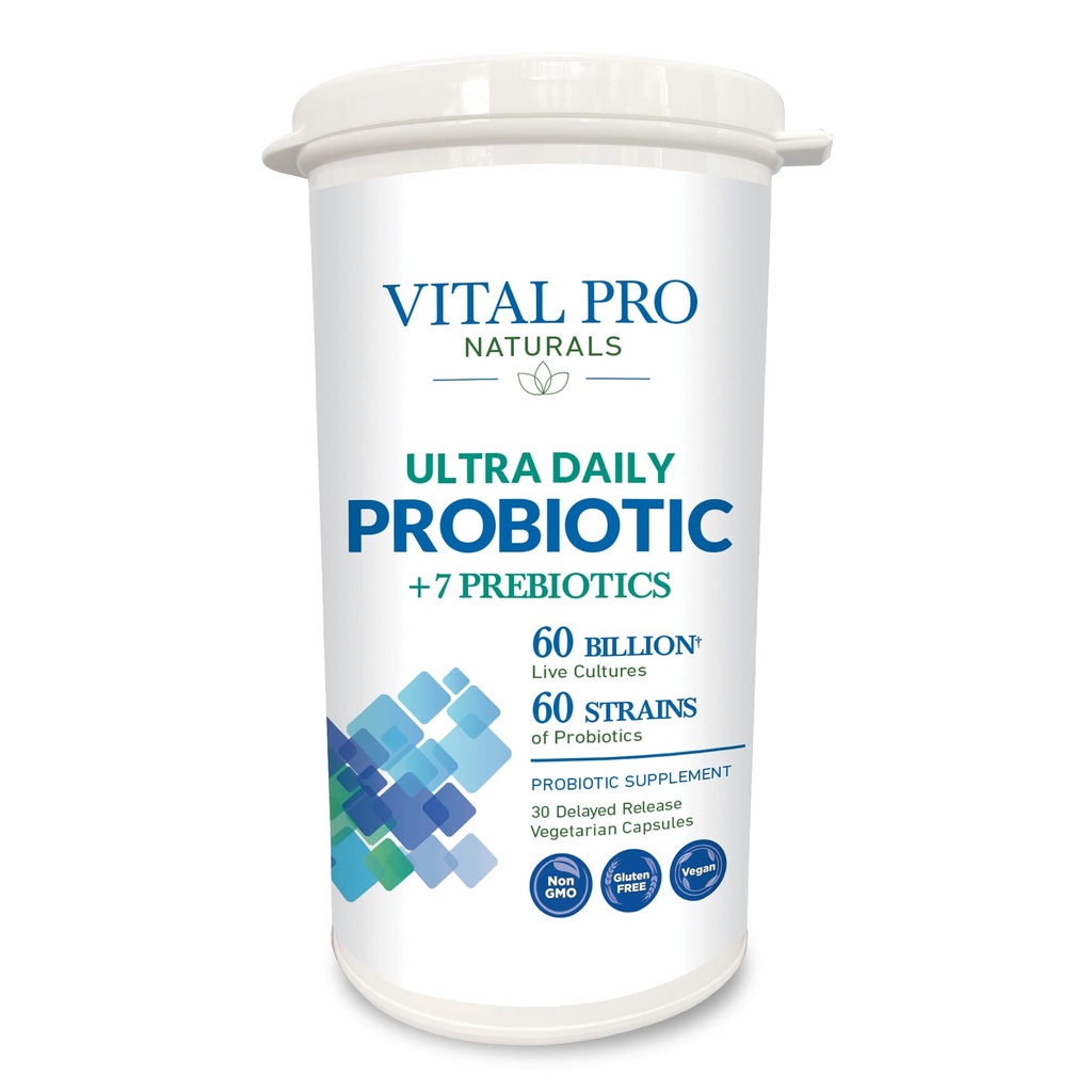 Vital Pro Naturals - Ultra Daily Probiotic Plus Prebiotyka 30 Kapsułki