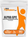 BulkSupplements.com Proszek Alpha GPC - Suplementy cholinowe, Alpha GPC 300mg - Unflavored & Gluten Free, 600mg na serwowanie, 1 kg (2,2 kg) (opakowanie po 1)