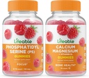 Żywa fosfatydyloseryna (PS) + Magnez wapnia, Gummies Bundle - Great Desting, Suplement witaminy, Gluten Free, GMO Free, Gummy do żucia