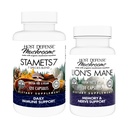 Host Defense Bundle with Stamets 7, 120 Count & Lion 's Mane Capsules, 30 Count - Wsparcie immunologicznego zdrowia i funkcji - Wsparcie zdrowia mózgu, pamięci i focus *