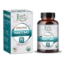 Tylko Jaivik Organic Haritaki (Terminalia Chebula) - 750mg (90 tabletek) 124; Dietetyczne suplementy do detoksykacji i odmładzania dla Vata