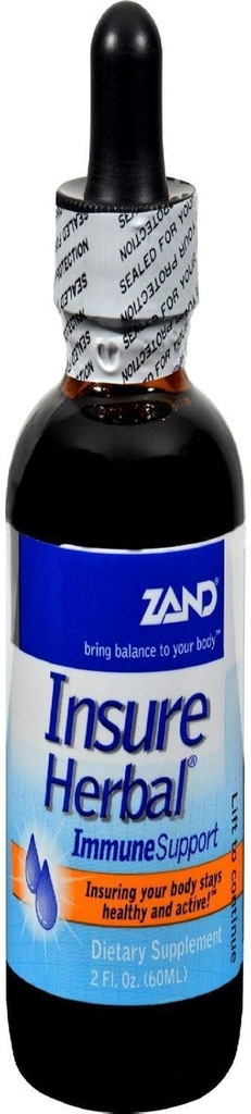 ZAND gwarantuj wsparcie immunologiczne 124; Ziołowy płyn Echinacea Suplement Equinacea 124; z Elderberry, Rumianek, Ginger & Valerian (2oz)