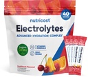 Nutricost Electrolytes Complex, Fruit Punch Flavored, 40 Stickpack - zaawansowany kompleks hydracji