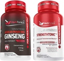 Herbtonics koreański Panax czerwony Ginseng i wzmocnienie Testosteron Booster dla mężczyzn Bundle
