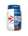 Dimatize Elite 100% Proszek białka serwatki, Czekolada, 25g białka, 5,5g BCAA, Mniej niż 140 Cal., Gluten Free, 3g Carb, 2g Cukier, 3g tłuszczu (25 Servings)