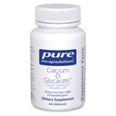 Czyste enkapsulacje Calcium- D- Glukatium 124; Suplement do wspierania zdrowia komórkowego w wątrobie, płucach, piersi i colon * 124; 60 Kapsułki