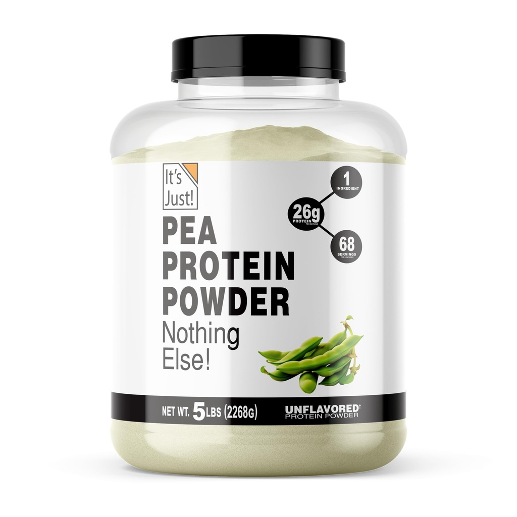 Po prostu! - 100% Pea Protein, Wegan Plant Based, Dorosła w Kanadzie, Jakość Premium, gładka tekstura, Gluten Free, Keto Friendly (5 funt, Unflavored)