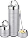 Zannaki Metal Travel Pill Organizator, Przenośny wodoodporny Weekly Pill Box, Duży Aluminiowy Alloy Pill Case Container, BPA Free 7 Daily Medicine Organizator Holder for Witamina, Olej rybny, Suplement