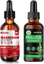 Bundle - Magnezu Glycinate Liquid & Mullein Leaf Extract - Stress Relief Support & Rescue Support