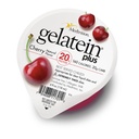Żelatyna Plus Cherry: 20 gramów białka. Idealny do przejrzystej diety płynnej, trudności z połykaniem, dializy i onkologii. Świetna przekąska przed lub po treningu. (12 opakowań)